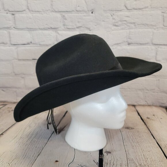 Marcus Adler Women\'s Short-Brim Cowboy Hat with Satin Trim- Black main image 3